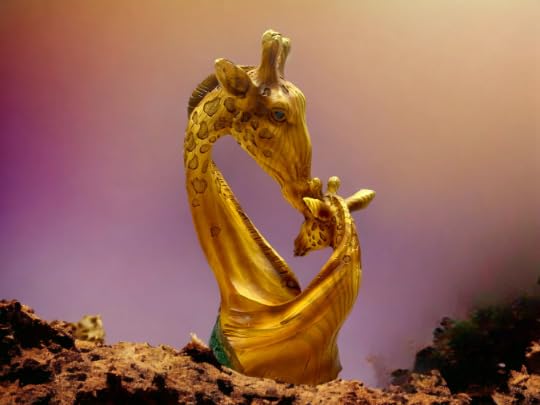 Osiris Trading UKElegant Giraffe Resin Sculpture - Graceful 23 cm Tall Giraffe Figurine for Home Decor, African Wildlife Art