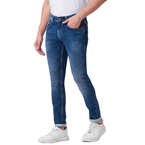 Image of Spykar Men's Skinny Fit Low-Rise Casual Jeans