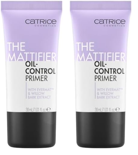 Catrice The Mattifier Oil-Control Primer, transparente, de larga duración, nutritiva, refinadora de poros, mate, vegana, sin aceite, impermeable, sin perfume, 1 unidad (30 ml) (Paquete de 2)