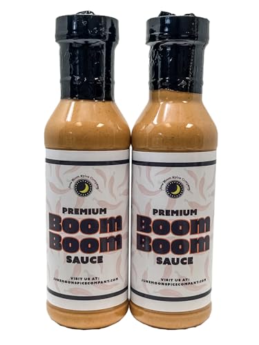 Premium | Boom Boom Sauce | 2 Pack | 12 Fluid Ounce Flavor Lock Bottles | Crafted in Small Batches | Boom Boom Sauce 2-Pack – Irresistibly Spicy and Creamy for Every Meal!