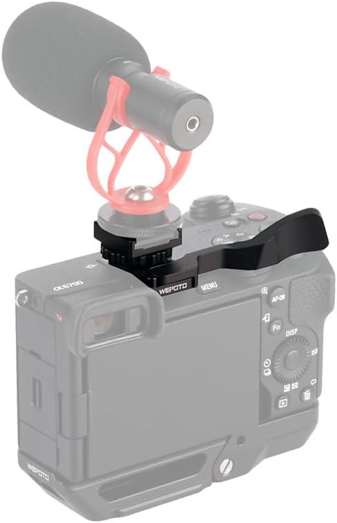 A6 Series Camera Thumb Grip for Sony A6000 A6100 A6200 A6300 A6400 A6500 A6600 A6700, Hot Shoe Protector with Cold Shoe Mount, Patent Locking Design - Image 5
