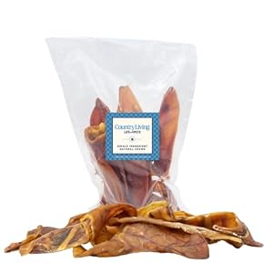 Country Living Whole Pig Ears Dog Treats - 100% Natural, Premium Pork Chews for Dental Care, High Protein & Low Fat, Fully Digestible Snacks for All Breeds & Sizes - 15-Pack Country Living Whole Pig Ears Dog Treats – 100% Natural, Premium Pork Chews for Dental Care, High Protein & Low Fat, Fully Digestible Snacks for All Breeds & Sizes – 15-Pack