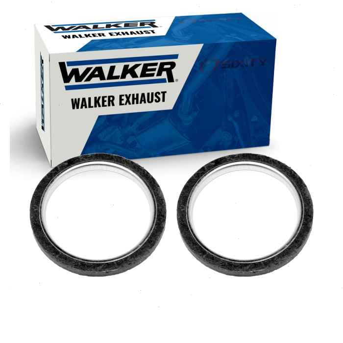 Image of 2 pc Walker Pipe Flange Gaskets compatible with Toyota Tacoma 2.4L 2.7L L4 1995-2000