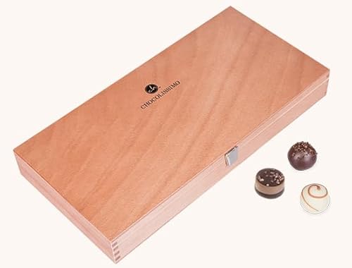CHOCOLISSIMO CHOCOLISSIMO Belgische Pralinen Geschenk - 30 Handgemachte Pralinen in Edler Holzbox - Luxus Schokolade Geschenk zu Valentinstag, Geburtstag oder als Präsent für Genießer - ChocoPrestige - Zusatzansicht 4 | Belgische Pralinen
