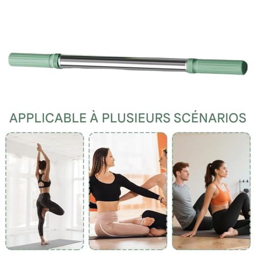 Bâton de yoga pour étirements et correction du dos à la maison