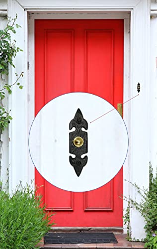 Akatva Door Bell Button – Bell Push Button – Doorbell Chime Wired - Doorbell Button Wired – Door Bell Ringer Button – Doorbell Button Replacement – Wired Doorbell Button - Black Powder Coated Finish #TOP2