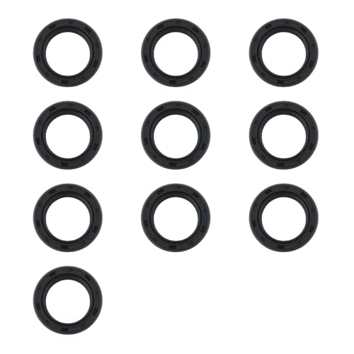 LT Easiyl Lot de 10 Joints d'étanchéité à Double Lèvre en Caoutchouc NBR 14 X 20 X 5 Mm pour Arbre Rotatif