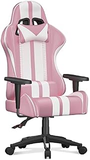 bigzzia Gaming Chair - High Back Racing Office Computer Chair Ergonomic Video Game Chair with Height Adjustable Headrest and Lumbar Support for Adults Teens Gamer