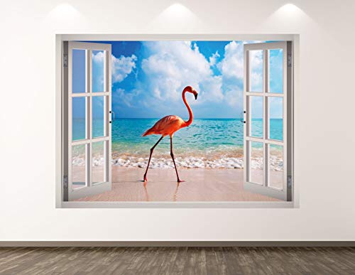 Vinilo decorativo para pared con diseño de flamenco 55.9x40.6 cm