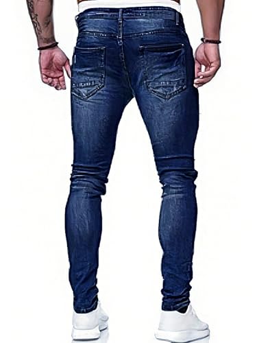 Floerns Men's Ripped Skinny Pants Distressed Denim Jeans with Pocket2