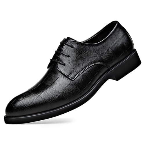 YZABEL Men's Dress Shoes Casual Business Oxford Dress Shoes for Men Formal Business Casual Oxford Trendy Plaid Upper Tuxedo Shoes for Men
