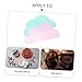 Abaodam 4pcs Cloud Shaped Pet Feeding Mat Non-Skid Cat Food Bowl Mat and for Dogs and Cats Combination