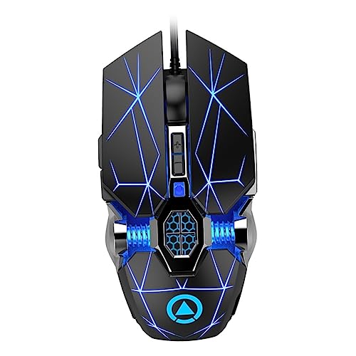 Ratón para juegos RGB OSALADI con cable USB y diseño resistente al desgaste para largas sesiones