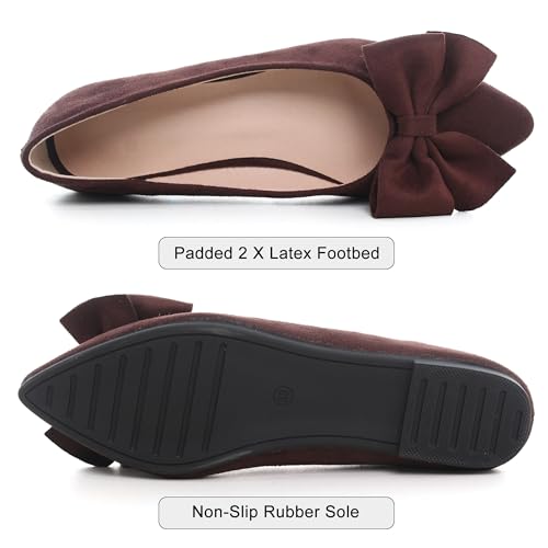 Image of Dear Time Women's Ballet Flats Dress Ballet Shoes Slip on for Office Work Comfortable Shoes