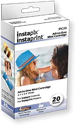 Instaprint 2 pack Instaprint Cartridges with 20 Total prints for Minolta Instapix Cameras & Bell+Howell Instaprint Bluetooth Printers