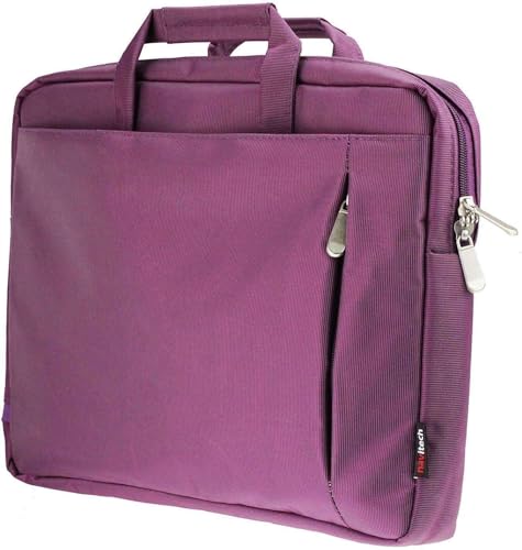 Navitech Purple Sleek Water Resistant Travel Bag - Compatible with FANGOR 12 Inch Portable Blu Ray DVD Player