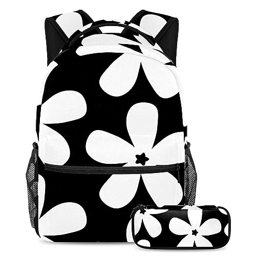 Sac à dos scolaire fille adolescent avec poches et trousse multicolore style floral