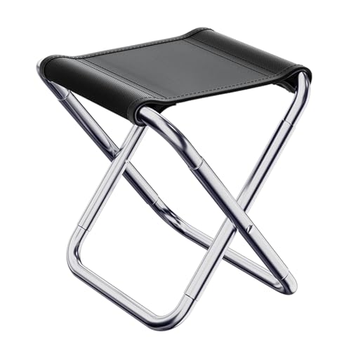 GRABLOOM Portable Foldable Stool Camping Stool Lightweight Traveling Stool Outdoor Aluminum Alloy Stool for Fishing Foldable Outdoor Chair