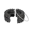 Lovejoy 36424 Size 9E 2-Piece Design S-Flex Coupling Sleeve, EPDM Rubber, 6 OD, 3 Length, 1800 in-lbs Nominal Torque