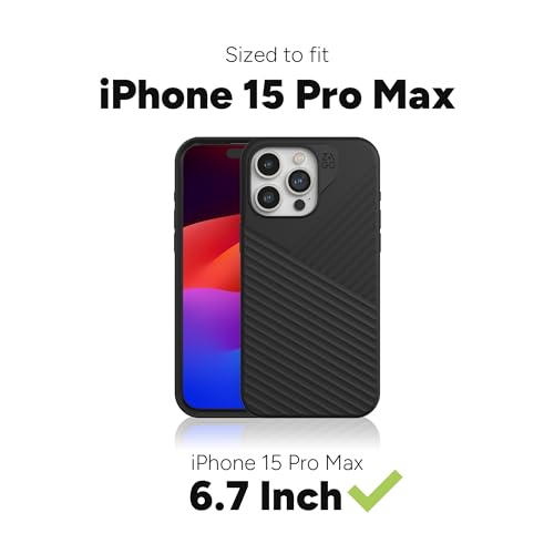 Coque premium iPhone 15 Pro Max ZAGG Denali verte double couche solide - 3