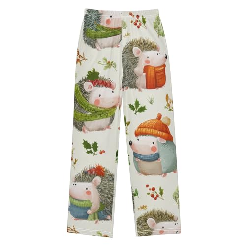 ZZXXB Cartoon Hedgehog Boys Long Pants Soft Trousers Elastic Waist Kids Lounge Bottoms with Pockets S-XL