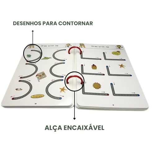 Magic Book Livro 64 páginas para desenvolver a escrita das crianças - Copiar livros para caligrafia