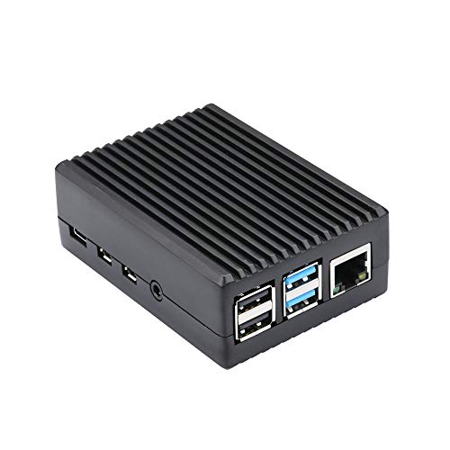 Boîtier en aluminium pour Raspberry Pi 4 RPI 4B Boîtier en métal noir pour RPI 4 modèle B uniquement (Noir) Cover