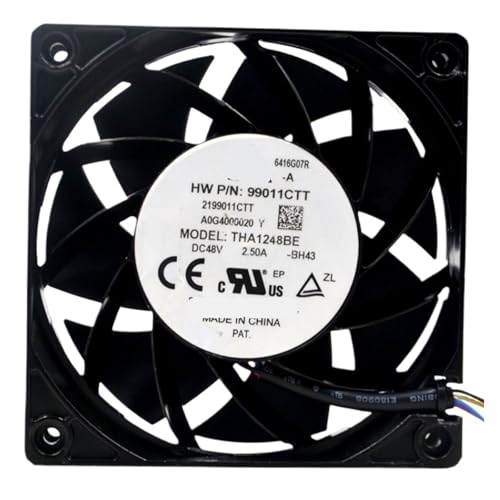 Ventilador de refrigeración industrial 12038 48V 2.50A THA1248BE-A de 12cm