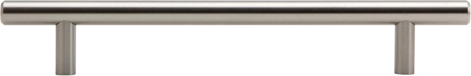 Silverline 6-5/16" (160mm) Hole Center Kitchen Cabinet T-Bar Pull Handle wiht Screws, Solid Steel, Brushed Stain Nickel, 25 Pack