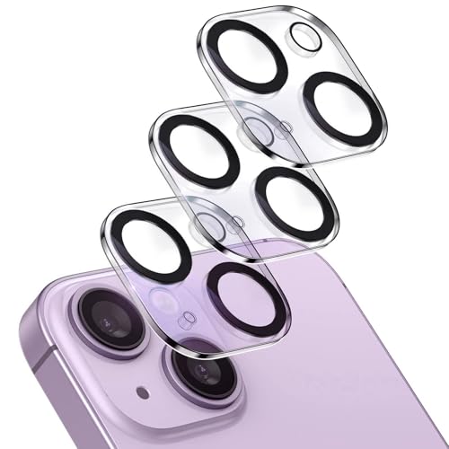 IOPYKKOA 3 Stück Kamera Schutzglas Kompatibel mit iPhone 15/iPhone 15 Plus Kameraschutz [10S Schnelle Installieren] Kratzfest 9H Härte HD-Klar Vollständiger Kameraschutz