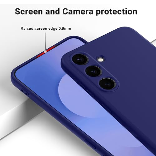 Image of Back Cover for Samsung Galaxy S25 FE 5G | Full Camera Protection | Premium Liquid Silicon Case | Flexible Bumper Case for Samsung Galaxy S25 FE 5G (Dark Blue)