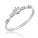 Cz Ring,Alalaso Women Fashion Eternity Thin Rings Plating Wedding Jewellery