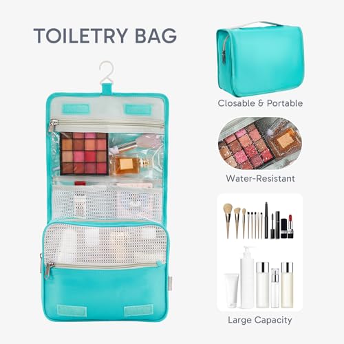 Image of ALL INCLUDED 10 Set Durable Packing Cubes for Suitcases,OlarHike Essentials for Travel, UPGRADED Anti-Tear Stitching, NEW Improved Luggage Packing Organizers for Travel Accessories (Turquoise)
