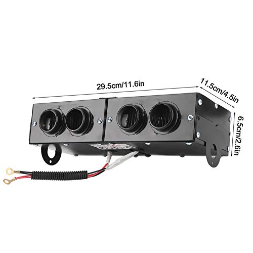 Image of Car Defroster, Iron Car Heater Defogger, Cooling Fans Car Heater Defogger Auto 4 Hole Heating Fan Defroster Car Demister Car Heating Fan