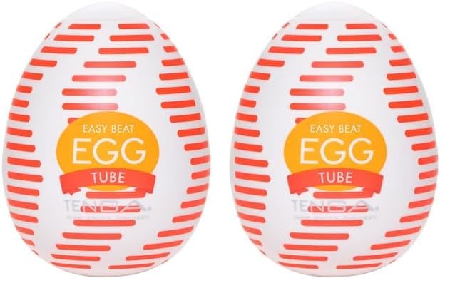 TENGA Disposable, One-Time Use Easy Beat Egg Male Portable Pleasure Device, Tube (Pack of 2)