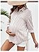 MakeMeChic Women's Maternity Shirts Blouses Striped Button Down 3/4 Sleeve Pregnancy Nursing Top Khaki Large