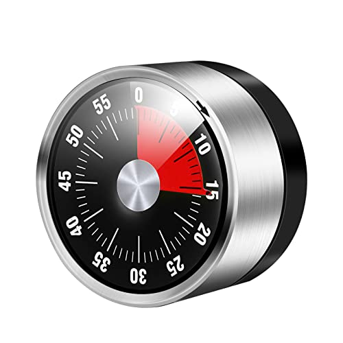 1Pack Timer For Kids Visual Timer For Kids,Kitchen Timer Egg Timer,Loud Volume Mechanical Timers With Magnet,For Kitchen Cooking,Baking,Oven And Time Management (Black) #TOP14