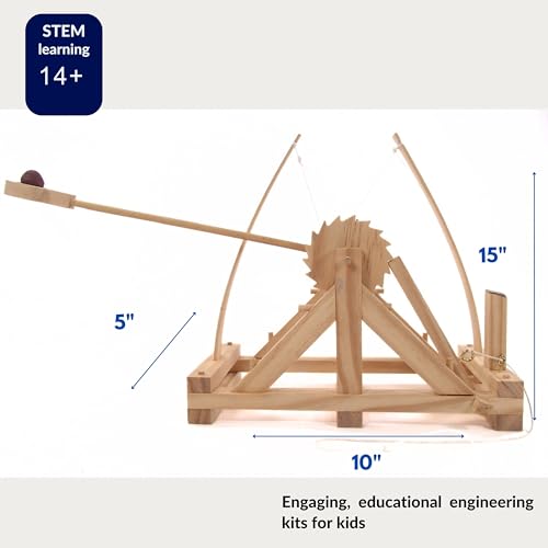 PATHFINDERS STEM Kits – Leonardo da Vinci Catapult kit | Trebuchet Science Kits for Kids Age 12-14 | Toys for Ages 8-13 Physics Toys | Kids Engineering kit | Learning Resource | Engineering by PATHFINDERS - Image 6