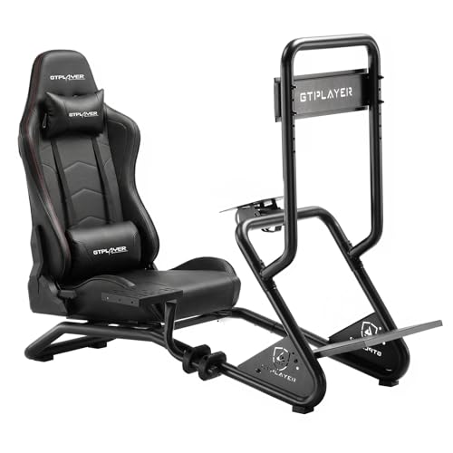 GTPLAYER Racing Simulator Cockpit with Monitor Stan…