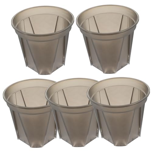 Milisten 5pezzi Vasi da Giardino Plastica Trasparente per Piante Vasi per Fioriere con Drenaggio per Piante Grasse e Fiori per Interni Ed Esterni