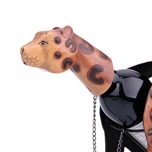 Sangmei Leopard Wine Shelf Leopard Wine Shelf Escultura de metal Escultura prática Decoração para ca