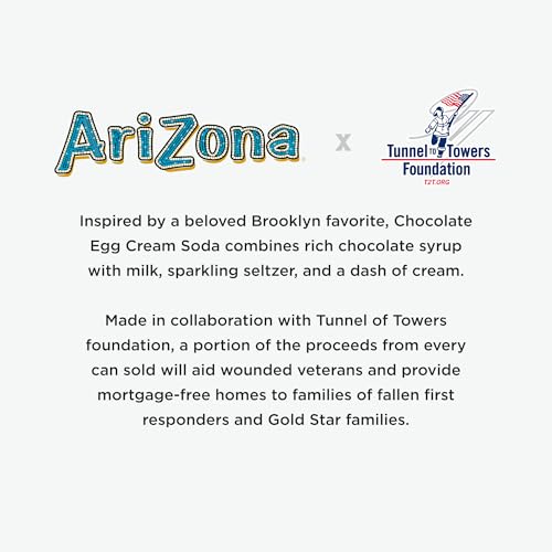 Image of AriZona Chocolate Egg Cream Soda | Lightly Carbonated | 22 Fl Oz (24 Pack)