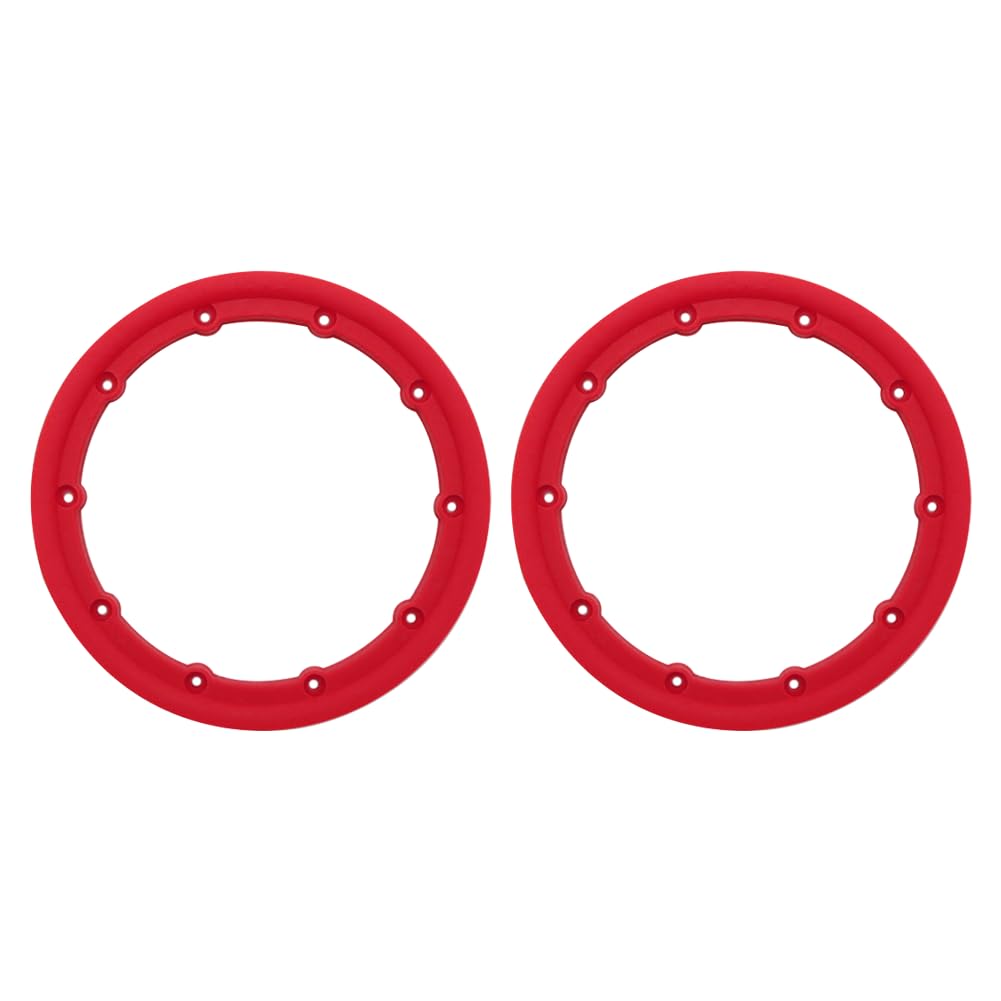 smTSRC Nylon Tire Outside Beadlock Ring Kit Red for Wheel Hub for 1/5 HPI Baja 5B 5T 5SC LOSI 5ive T RC CAR Truck Parts