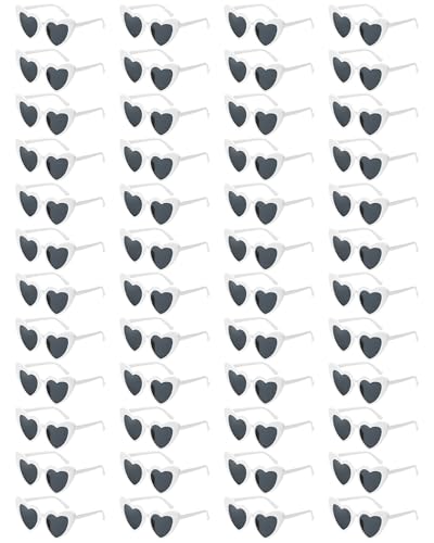 Lunettes de soleil cœur de mariage : lot de 48 paires pour ambiancer vos invités