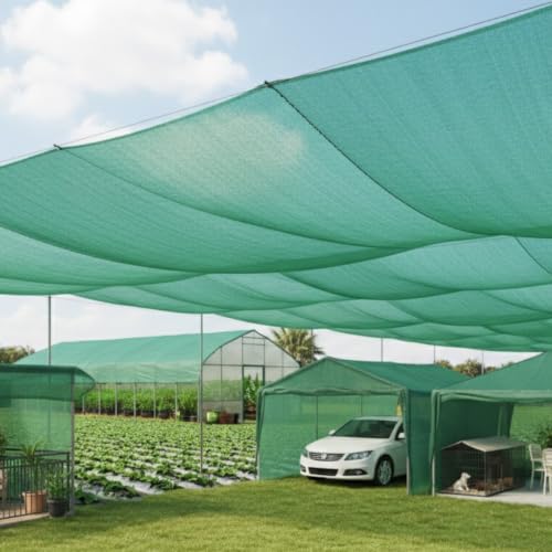 Image of DM DASII Green Shade Net 90-95% UV Stabilized Sun Shade Net for Garden, Nursery, Terrace, Balcony, Greenhouse & Agriculture | Heavy Duty HDPE Shade Cloth with Reinforced Edges (6 * 4 ft)