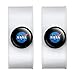 GRAPHICS & MORE NASA Official Meatball Logo Headphone Earbud Cord Wrap - Charging Cable Manager - Wire Organizer Set of 2 - White