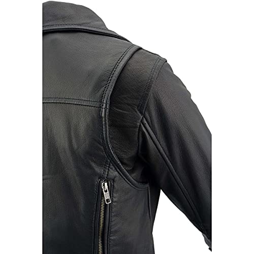 Image of Milwaukee Leather Women's Classic Premium Leather Motorcycle MC Style Riding Jacket