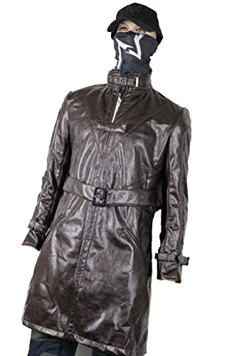 Watch Dogs Set Coat + Mask + Cap Aiden Pearce Cosplay Costume Watchdogs (L) #TOP18