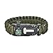 Outdoor Survival Armband Multifunktionales Survival Set mit Feuerstein, Kompass, Pfeife und Fallschirmschnalle, für Wandern, Camping, Bootfahren, Notfall oder andere Outdoor-Aktivitäten