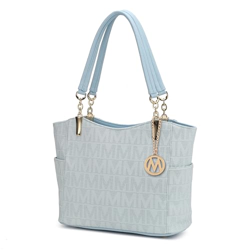 Mia K Collection Shoulder Handbag for Women: Vegan Leather Satchel-Tote